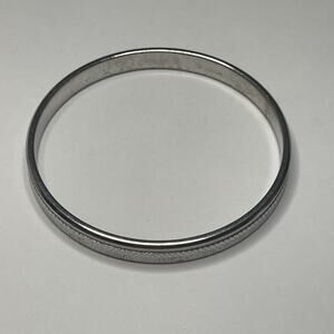 Monet silver tone bangle bracelet simple classic